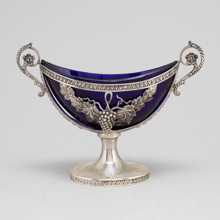 A silver sugar bowl. Swedish import mark.