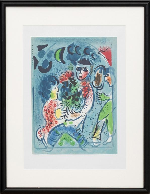 MARC CHAGALL, colour lithographe, unsigned, from Chagall Lithographe III.