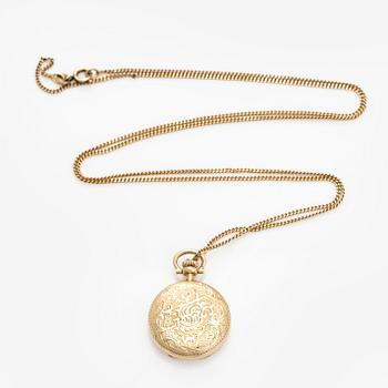 Pendant watch, Laverna, 25 mm, 14K gold.