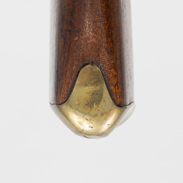 A Swedish percussion rifle 1845-54 pattern with bayonet.