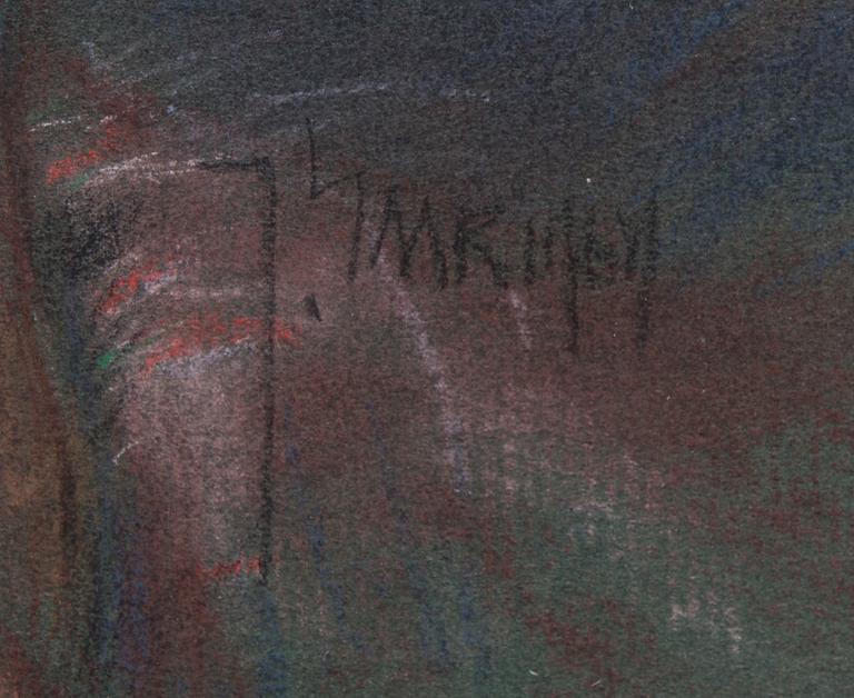JUKKA SAARINEN, pastell, signerad.