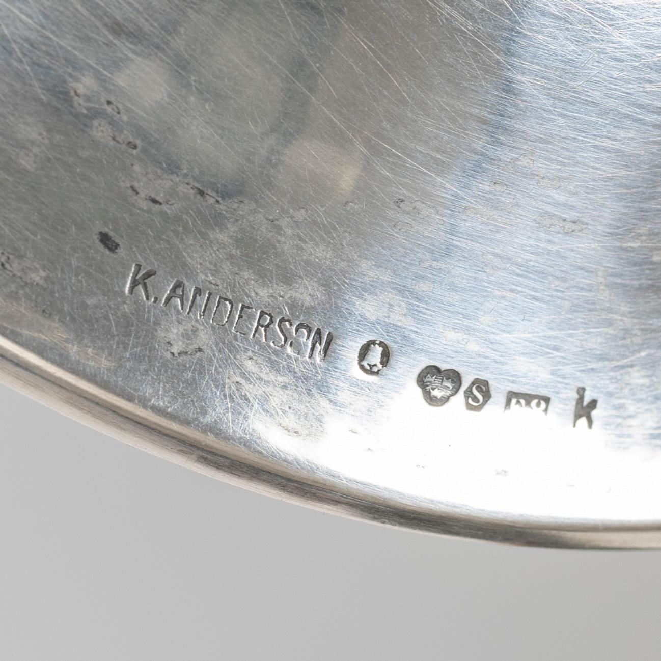 A Swedish silver bowl, mark of K Anderson, Stockholm 1930s.