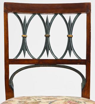 A set of six Russian Empire chairs, early 19th century.