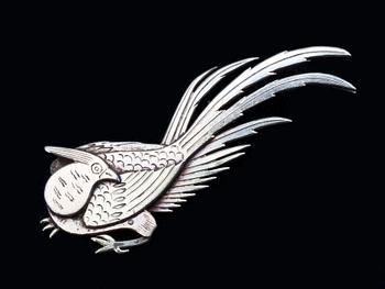 BROSCH, steringsilver, Wiwen Nilsson, Lund, 1974. Vikt ca 15 g.