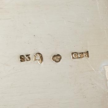 ASKAR, 4 st, silver och glas, Sverige, 1800-tal.