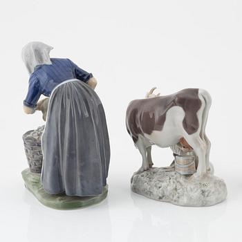Figuriner, 4st, porslin, Royal Copenhagen och Bing &  Grøndahl.