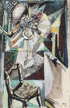 PETER WEISS, gouache on paper, signed Weiss and dated 47.
