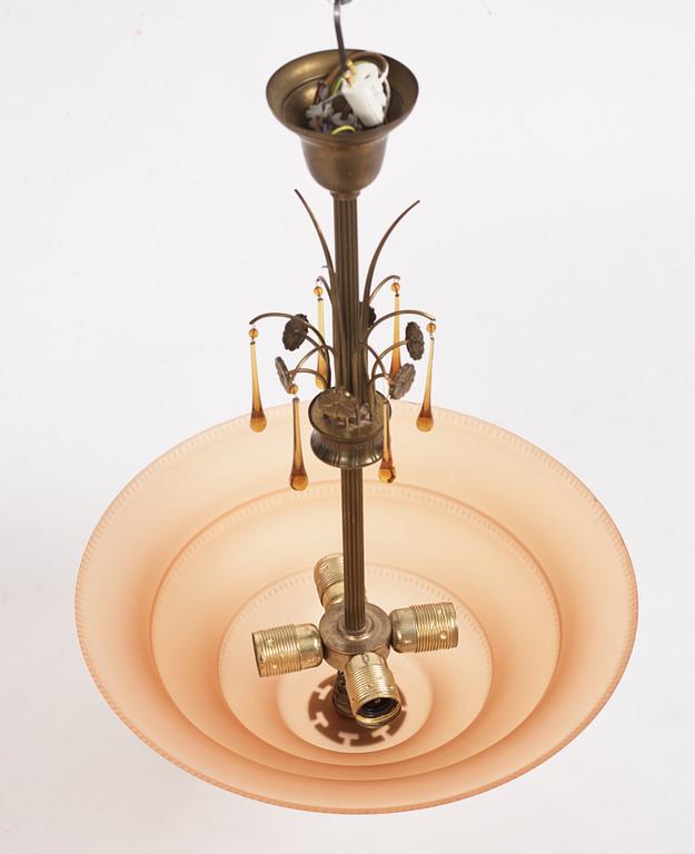 Harald Notini, a ceiling lamp, model "6505", Arvid Böhlmarks Lampfabrik, 1920s-1930s.