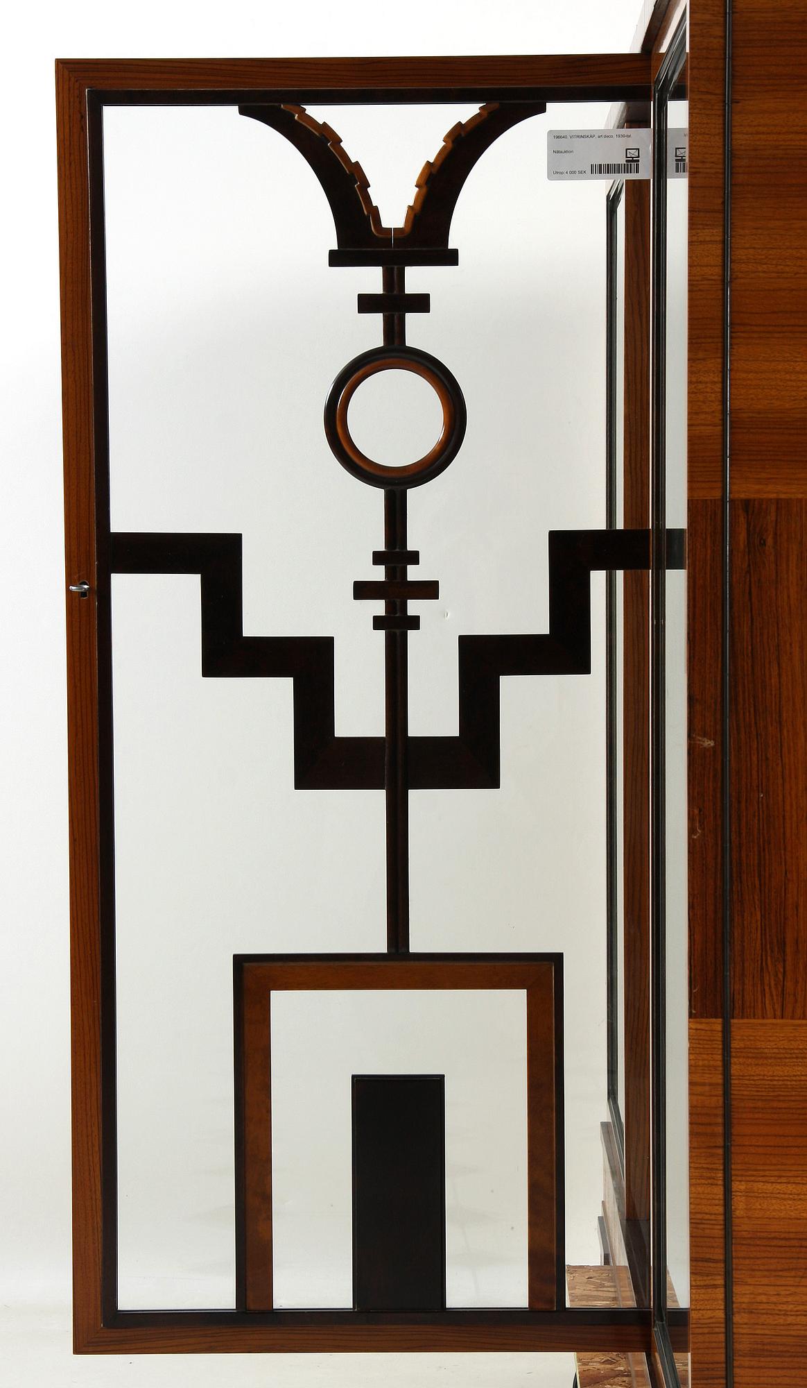 VITRINSKÅP, art deco, 1930-tal.