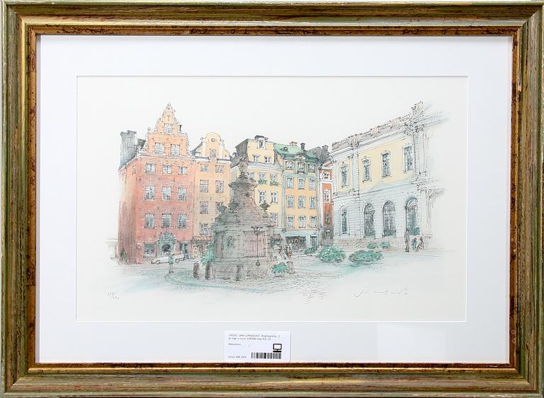 JAN LUNDQUIST, färglitografier, 2 st, sign o numr 238/290 resp EA.