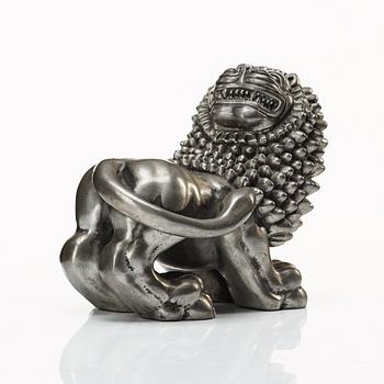 Anna Petrus, a pewter sculpture of a lion, Svenskt Tenn, Stockholm.