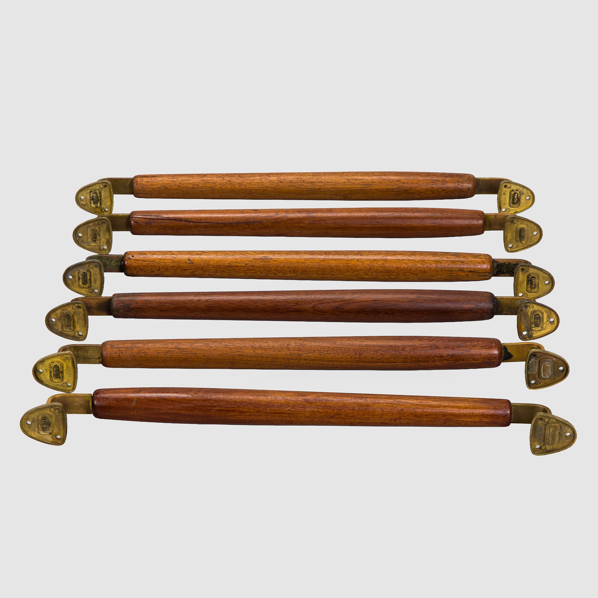 Dörrhandtag, 6 st, 1900-talets mitt.