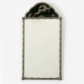 A Swedish Grace pewter mirror, 1920's/1930's.