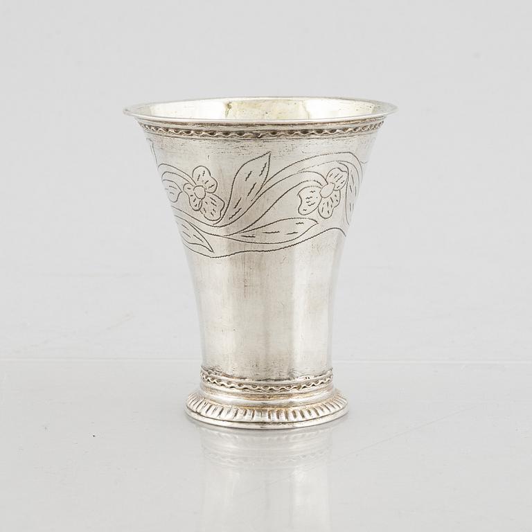 A Swedish Silver Beaker, mark of Daniel Lundström, Stockholm 1779.