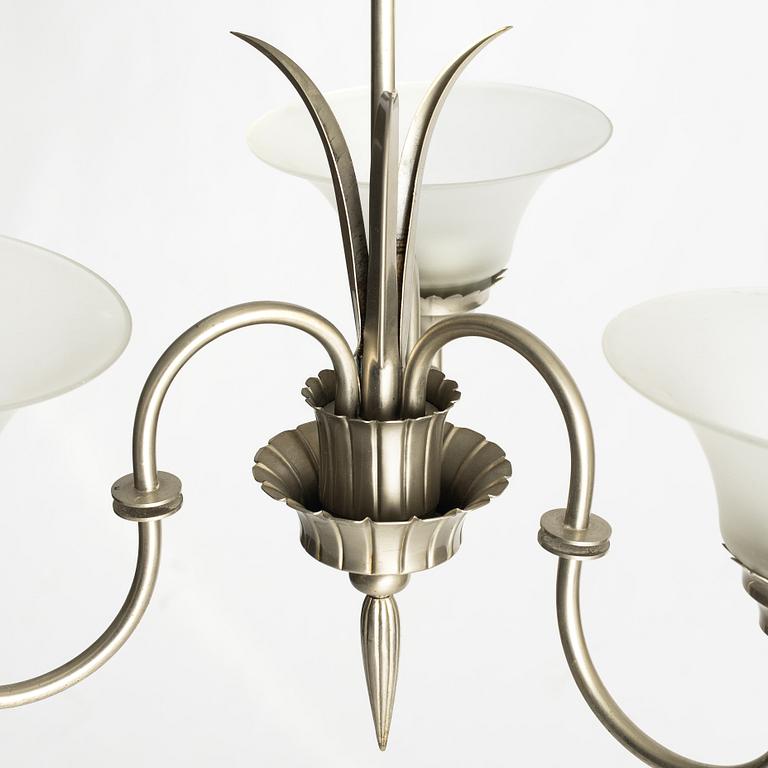Harald Notini, Ceiling lamp, model "6317", Swedish Grace, Arvid Böhlmarks Lamp Factory, Stockholm, 1920s.