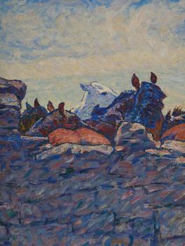 Nils Kreuger, "Hästar i en ruin"  (Horses in a Ruin).