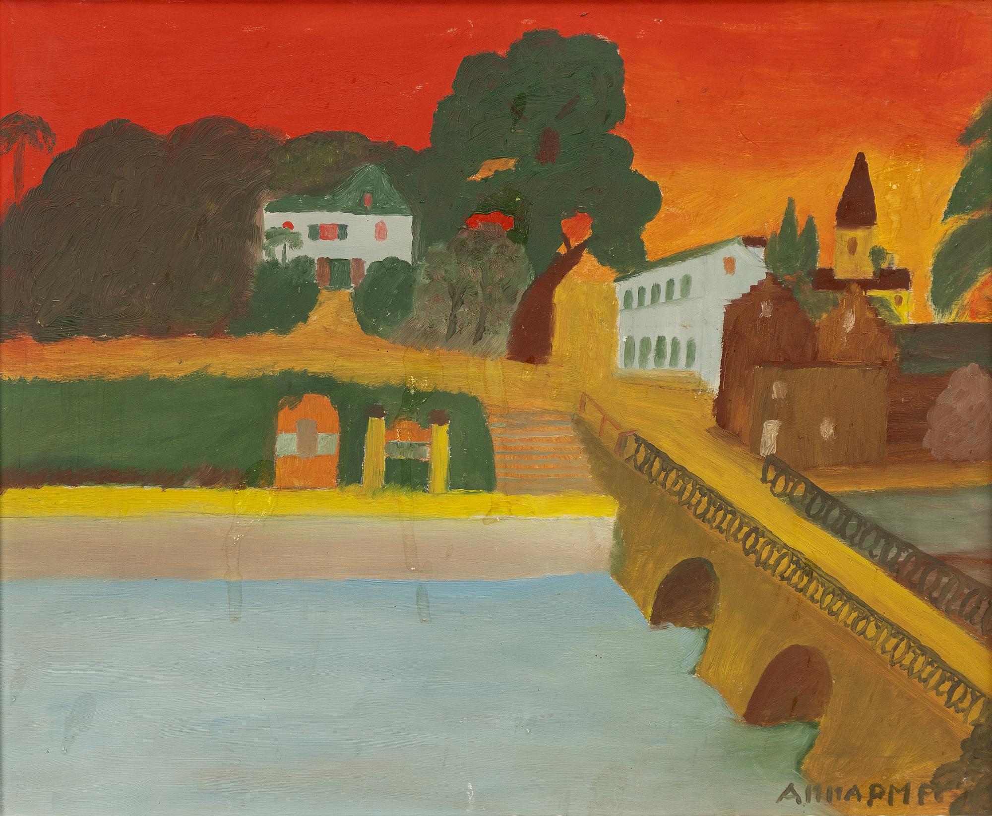 Primus Mortimer Pettersson, Bridge under a Red Sky.