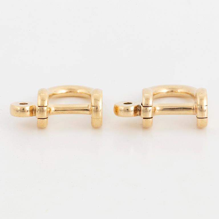 OLE LYNGGAARD, manschettknappar, 14K guld.