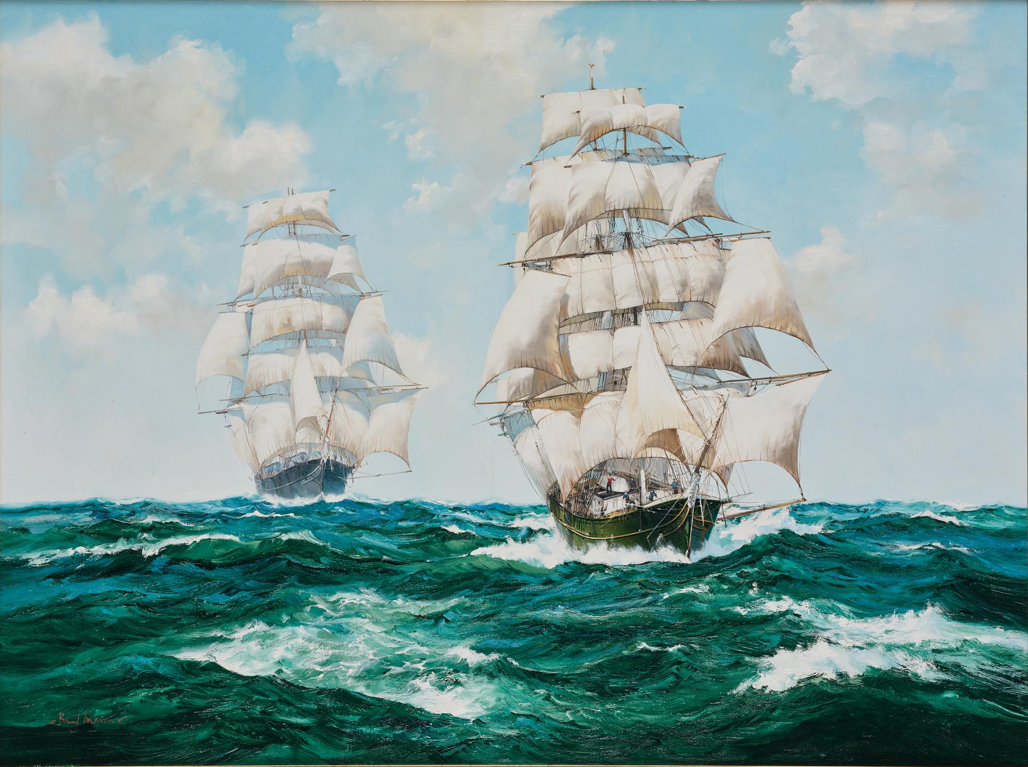 Barry Mason (1947-), "Thermopylae" and "Cutty Sark" racing.