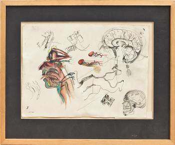 ULF RAHMBERG, tusch och akvarell, signerad a tergo.