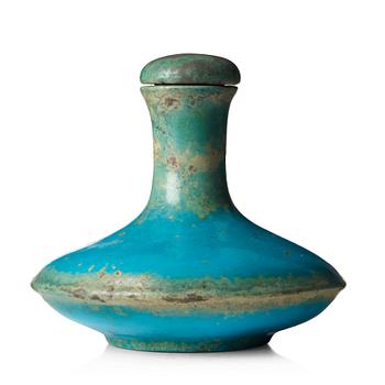 89. Hans Hedberg, a faience bottle with stopper, Biot, France.