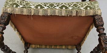 KARMSTOL, barockstil, 1800-talets andra hälft.