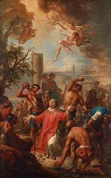 848. Unknown artist, 17th Century. The stoning of Stephanus.