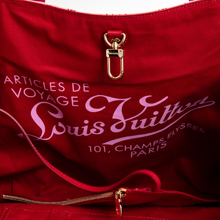 Louis Vuitton, a Pink Canvas 'Cabas Ipanema GM' bag.