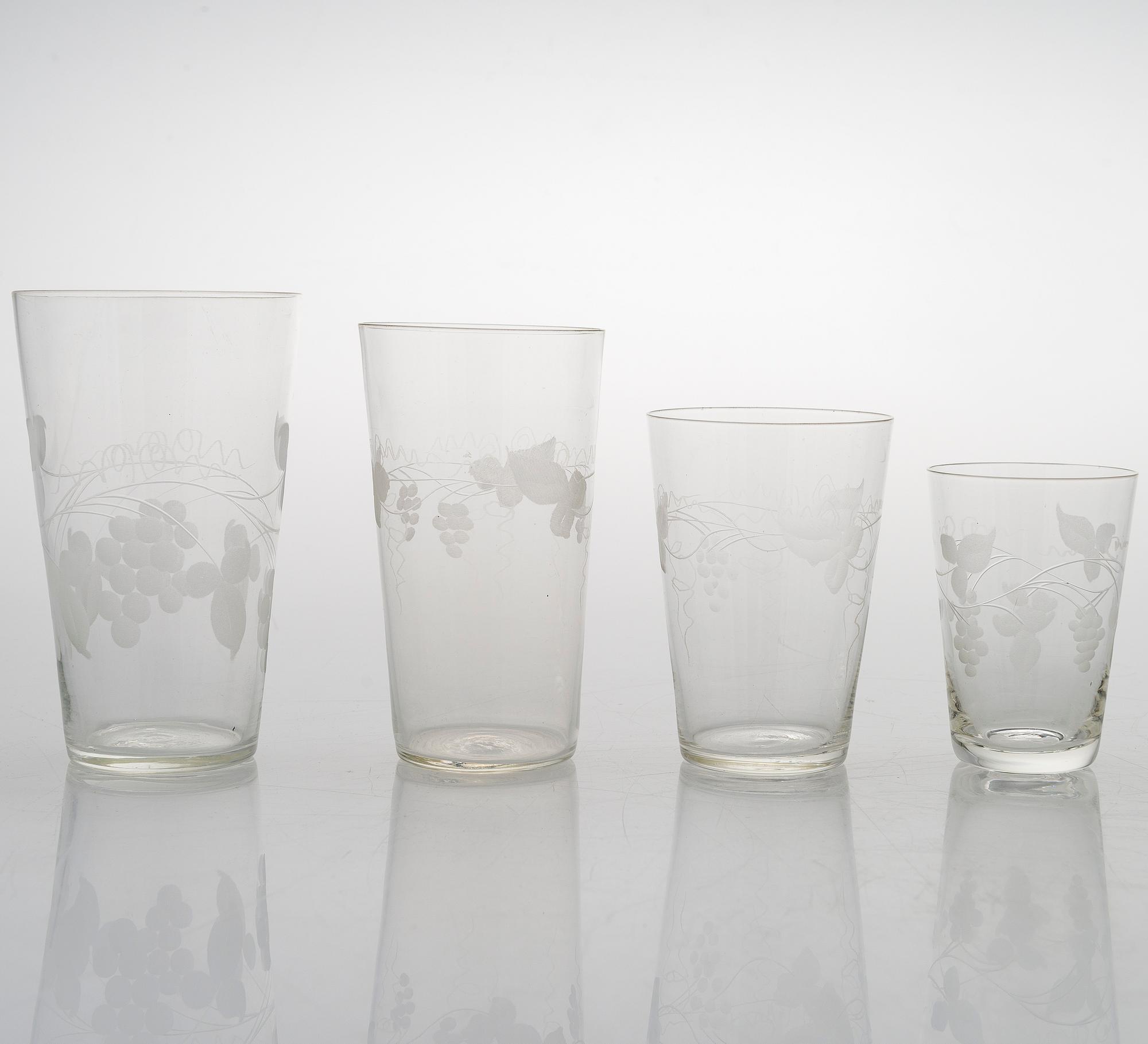 A 84-piece 'Savoy' glasswear, 1940s.