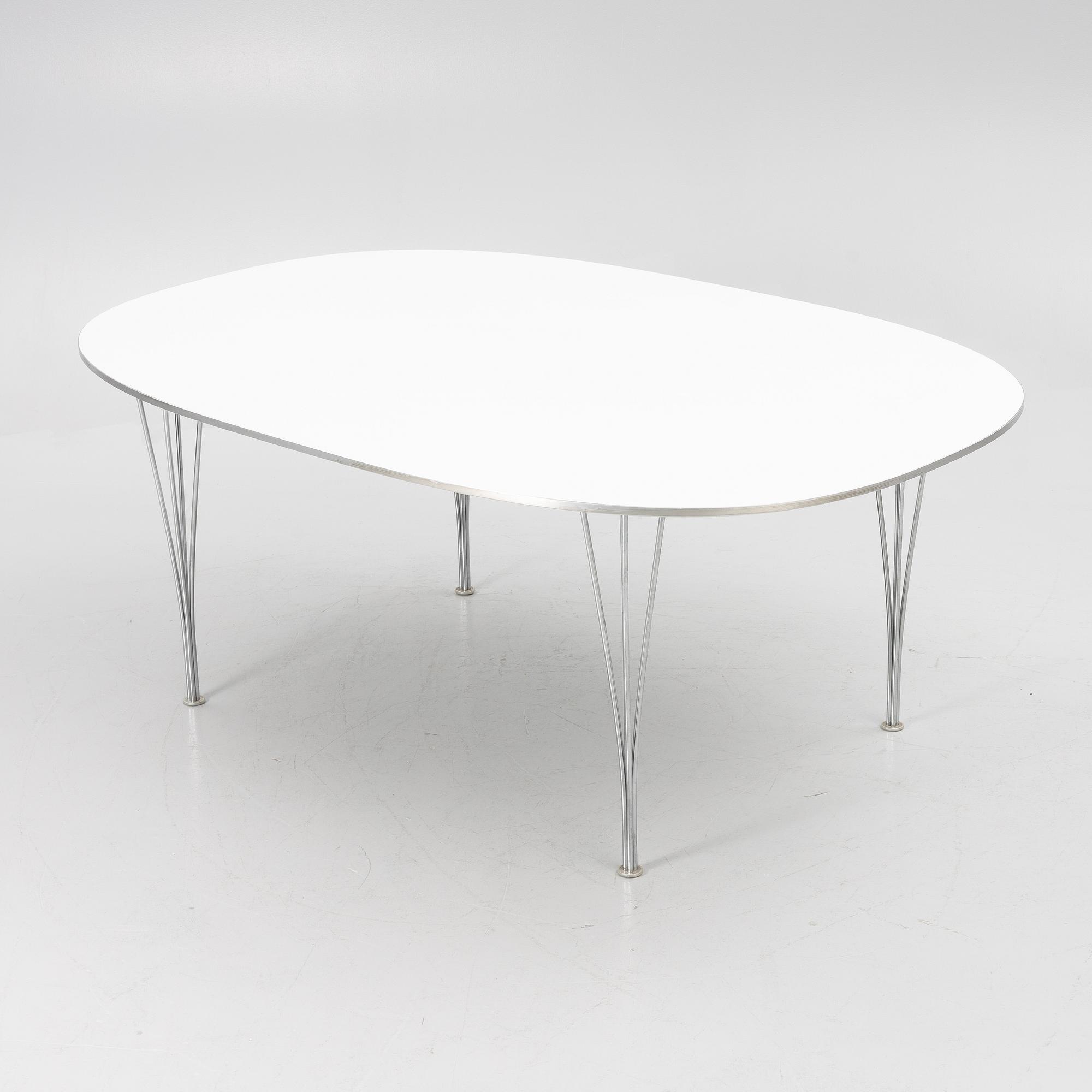 Bruno Mathsson & Piet Hein, A 'Superellips' dining table, Fritz Hansen, Denmark, 1996.