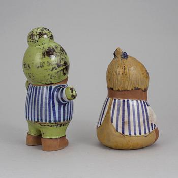 Lisa Larsson, 2 pieces, figurines, pottery, from the series "Larson kids.".