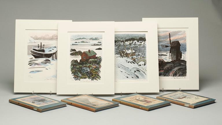 ROLAND SVENSSON, mapp m 4 färglitografier, signerade o numrerade 58/400.