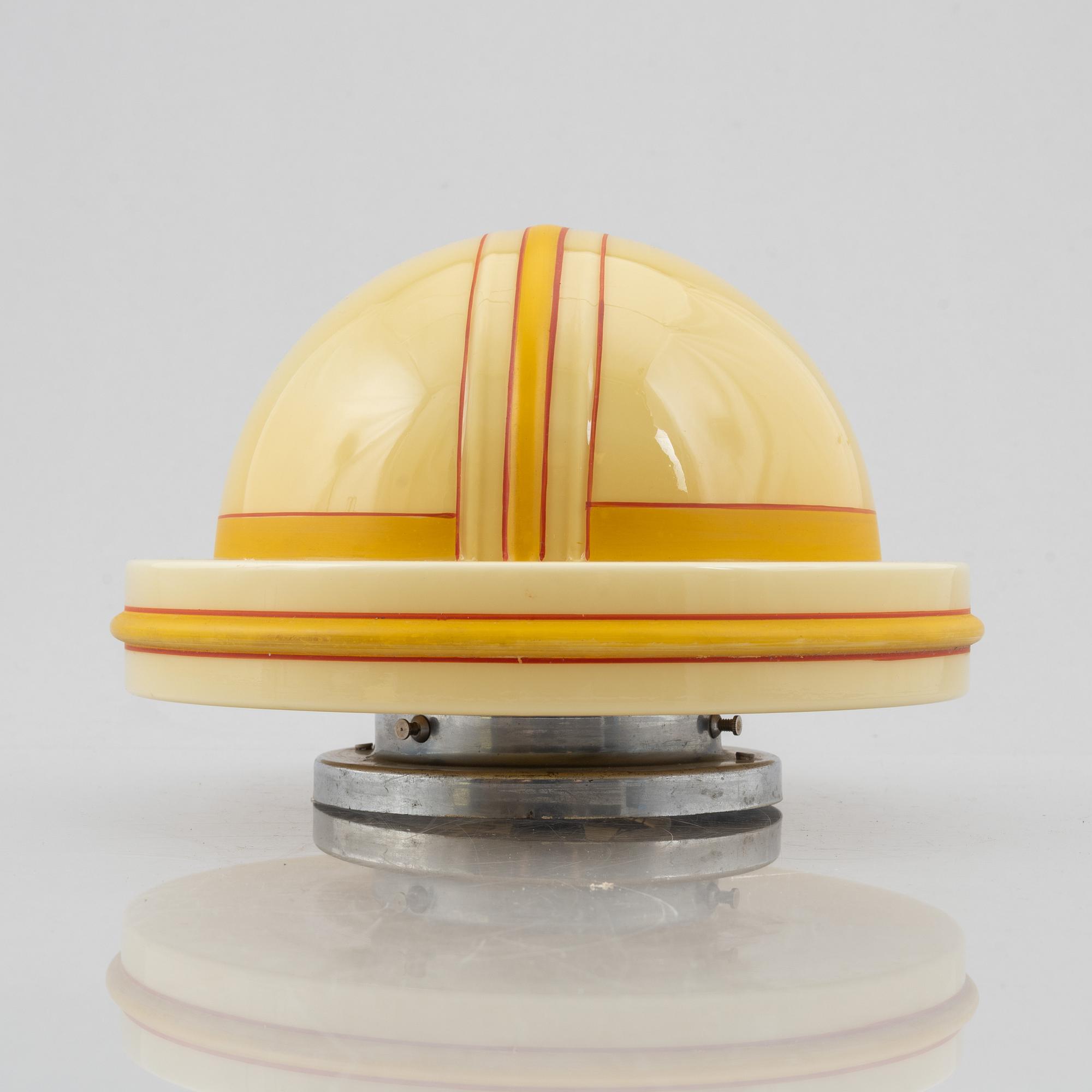 Ceiling lamp, functionalist, possibly Poland, 1930s.