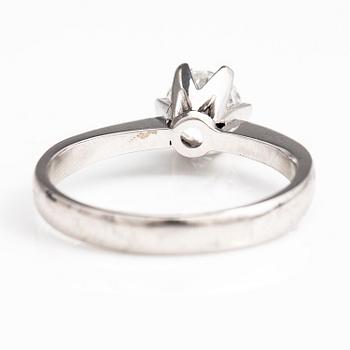 A 14K white gold ring with a brilliant cut diamond, 0.71 ct. Toivo Konstantin Alenius, Vasa 2020. With GIA certificate.