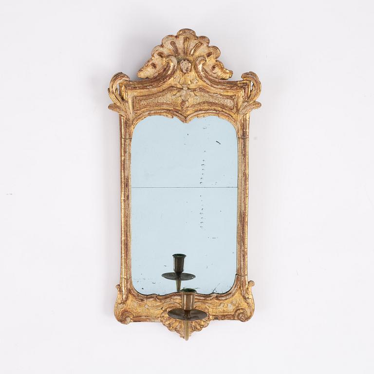 A Rococo girandole mirror, second half of the 18th century.