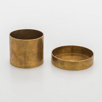 Maija Heikinheimo, purkit, 2 kpl, messinkiä, Valaistustyö Artek, 1900-luvun puoliväli.