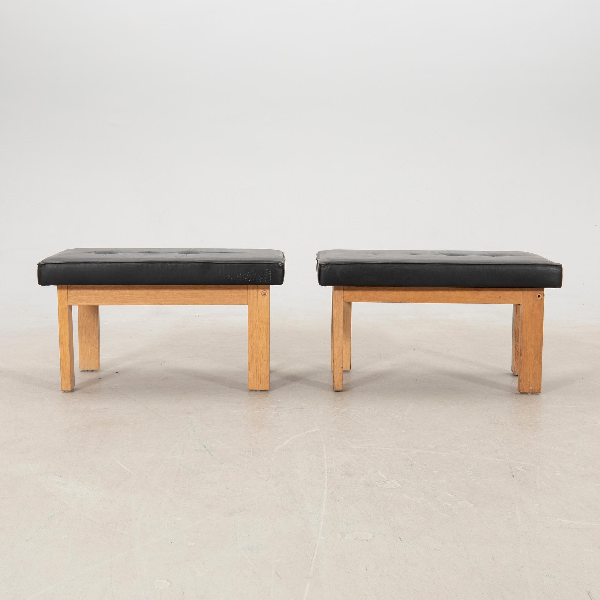 Benches 1 pair, late 20th century.