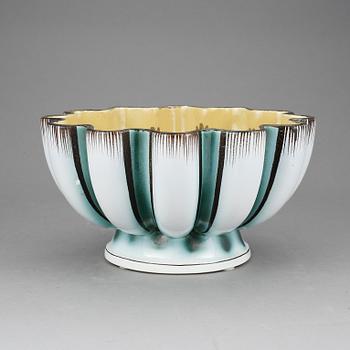 SKÅL, flintgods. Arthur Percy, Gefle porslinsfabrik, 1920-30-tal.