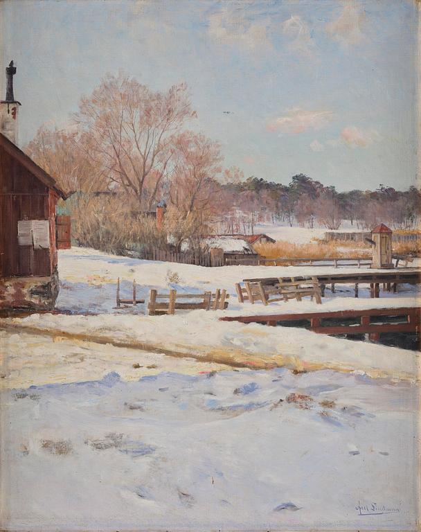 Axel Lindman, Winter scene.