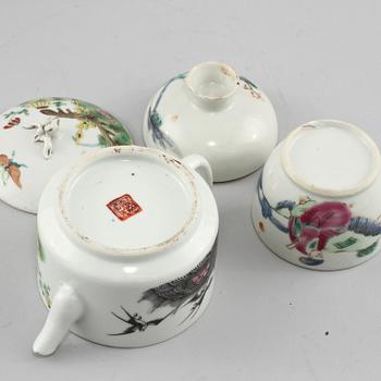 PARTI PORSLIN, 7 delar, Kina, 1900-tal.