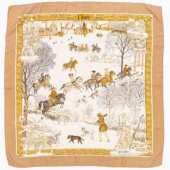 Hermès, a 'L'Hiver' silk scarf.