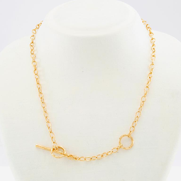 Necklace "Pin Lock Chain" 18K gold, Sandberg.