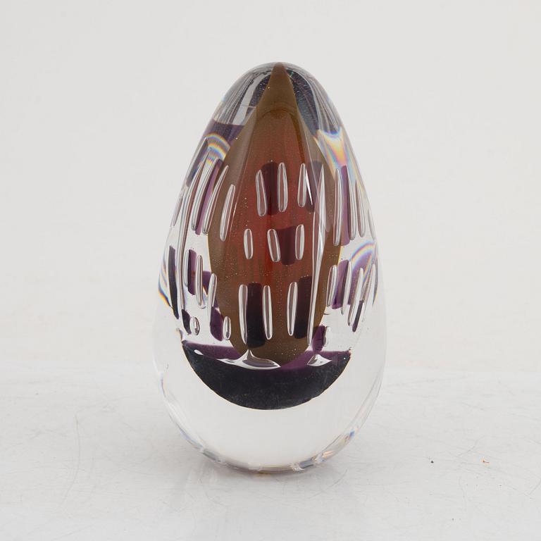 Jan Johansson, glass egg, Orrefors 1989.