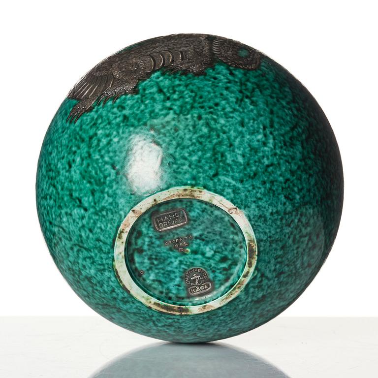 Wilhelm Kåge, an "Argenta"  stoneware vase, Gustavsberg 1938.