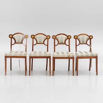 A set of four Empire chairs, first half of the 19th Century.
