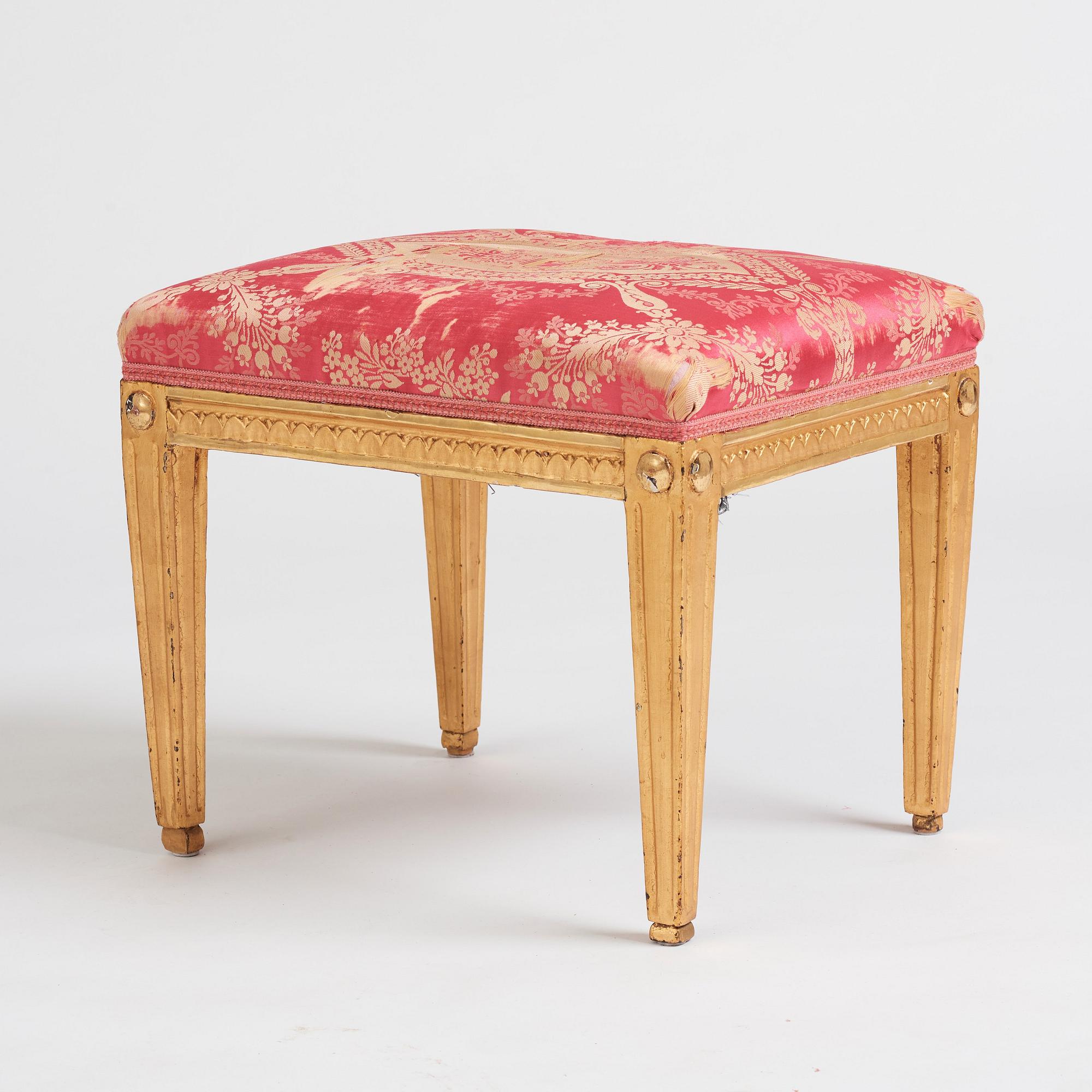 A Royal Gustavian stool by E Öhrmark.