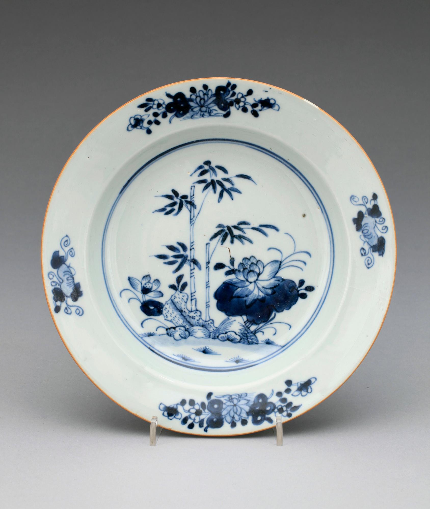 TALLRIK, porslin, Kina, Qingdynastin, Qianlong (1736-95).
