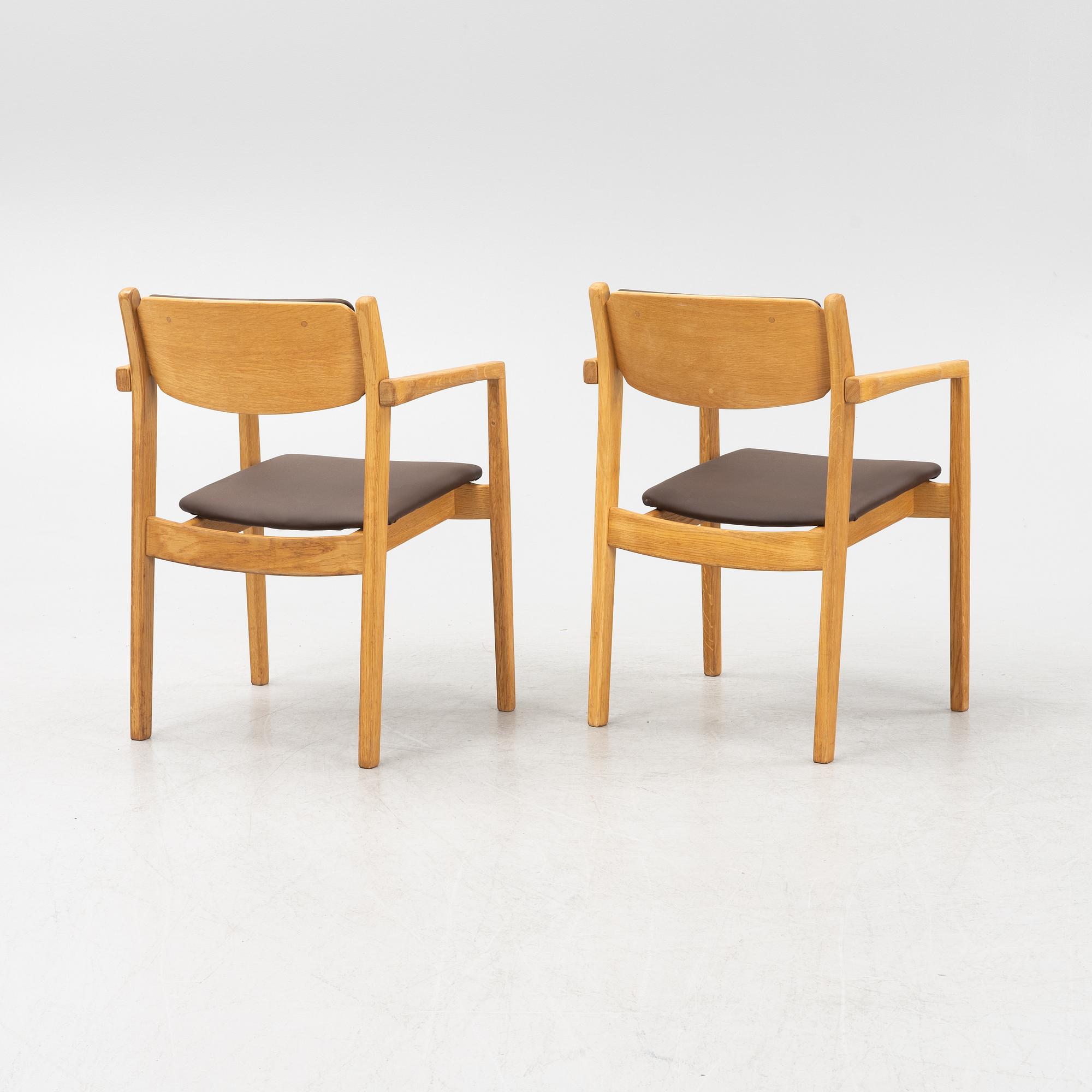 Karmstolar, 6 st, C-E Ekström för Albin i Hyssna, 1960-tal.