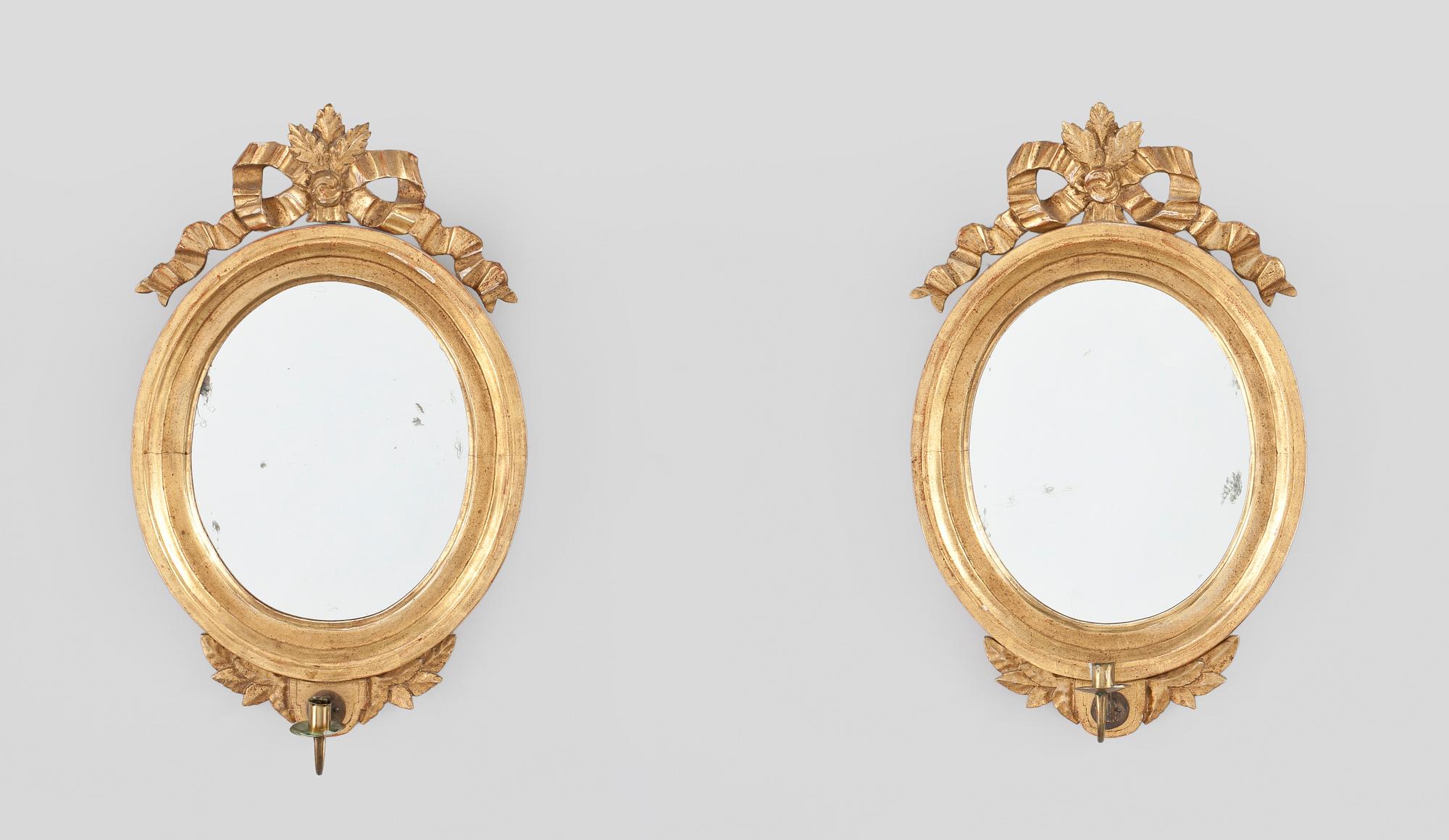 SPEGELAMPETTER, ett par, gustaviansk stil, 1800/1900-tal.