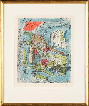 Roberto Matta · ROBERTO MATTA, färgetsning, signerad och numrerad 79/100.